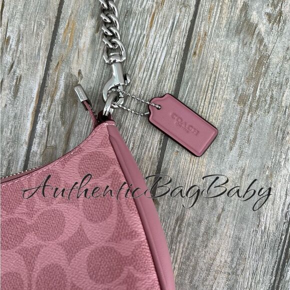 Coach Dusty Pink Teri Shoulder Bag Crossbody Purse Limited Edition - Picture 4 of 9
